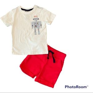 Jarvis Archer robot outfit red shorts